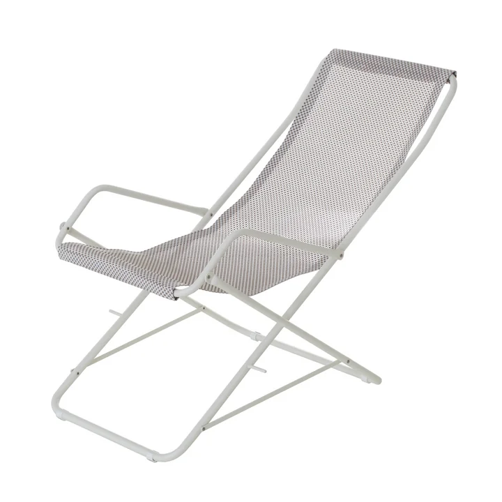 Bahama Deckchair from Emu in white / ice