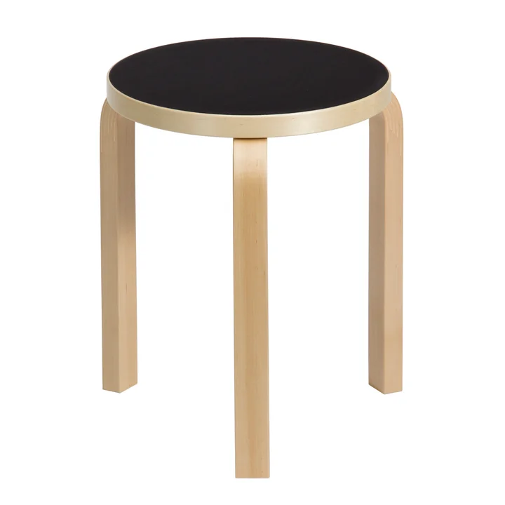 Artek - 60 Stool, linoleum black