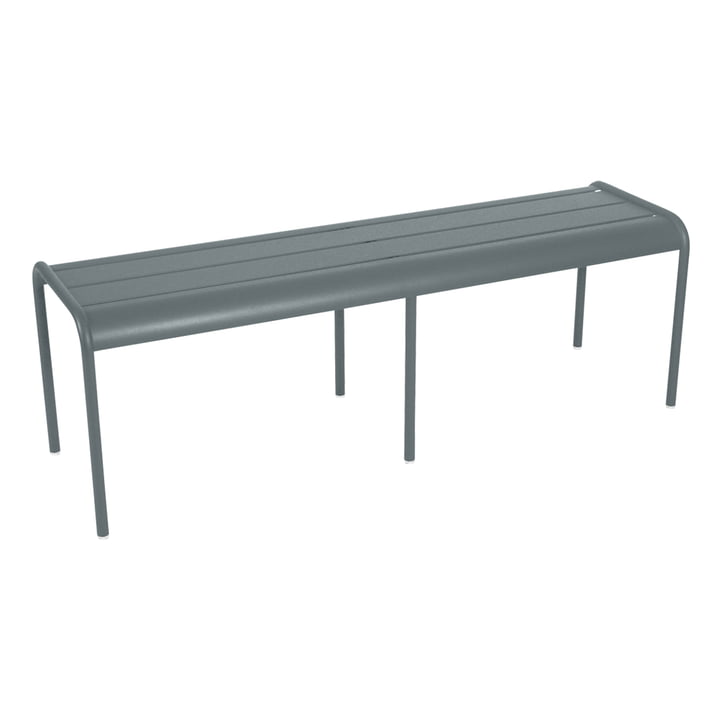 Luxembourg 3 / 4 person bench without backrest from Fermob in thunder gray