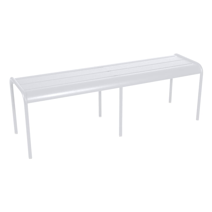 Luxembourg 3 / 4 person bench without backrest by Fermob in cotton white