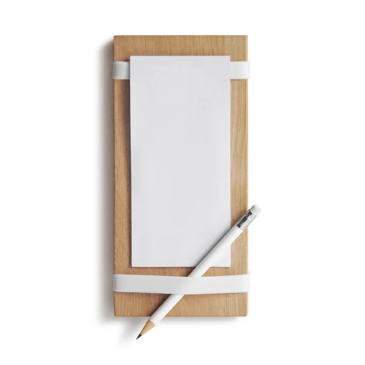 Notepad holder Milk, Butter, Eggs by Side by Side in white