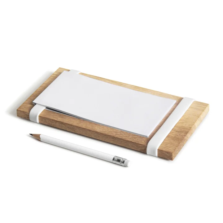 Notepad holder Milk, Butter, Eggs by Side by Side in white