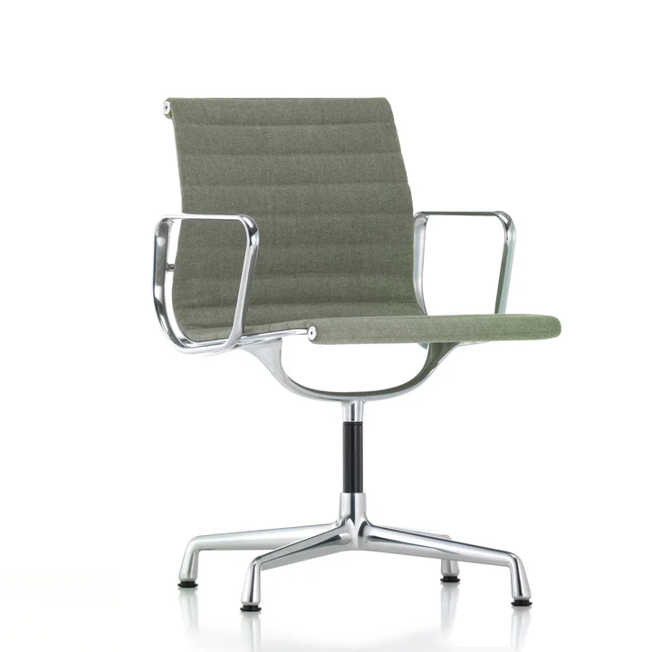 EA 103 Office swivel chair polished by Vitra from Hopsak in ivory/forest