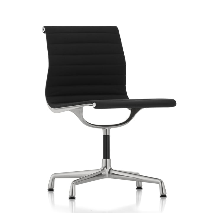 EA 101 office chair polished Hopsack from Vitra in Nero