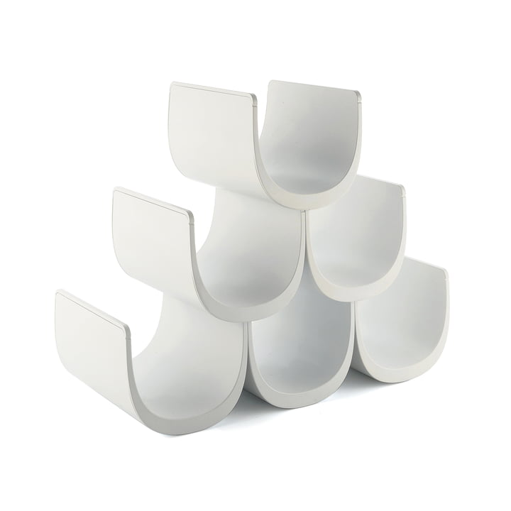 Noè Bottle rack with modular system, white from Alessi