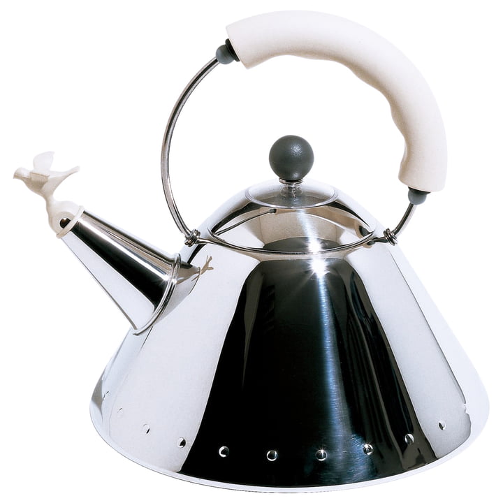 Kettle 9093 , stainless steel polished / white from Alessi