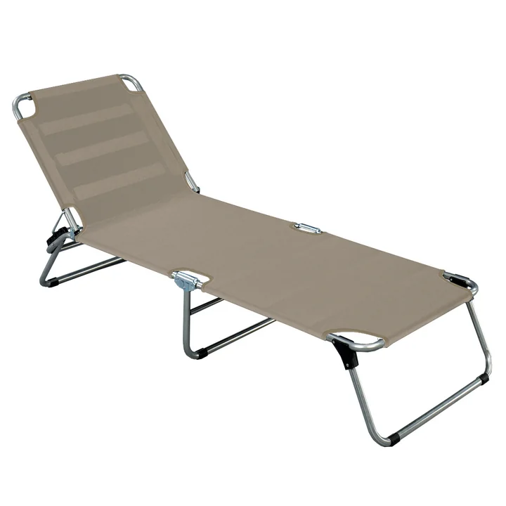 Aluminium lounger Amigo Fourty in taupe from Fiam