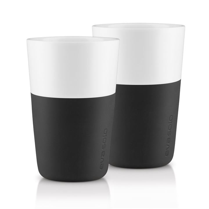 Caffé Latte cups (set of 2) by Eva Solo in black