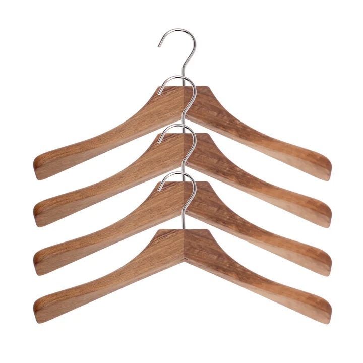Coat hanger 0112 Set of 4 from Schönbuch in natural oak