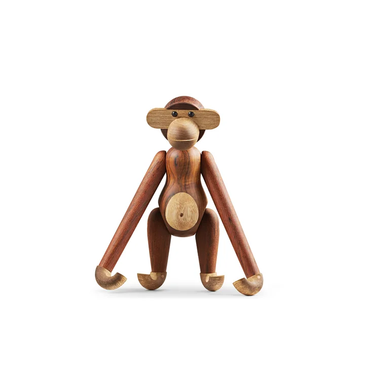 Wooden monkey small from Kay Bojesen in limba wood / teak wood