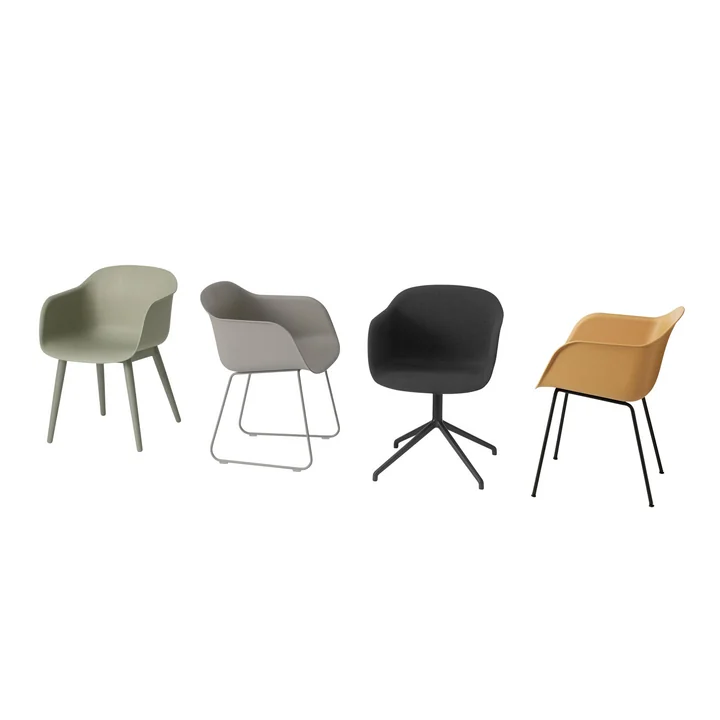 Fiber Chair from Muuto with different frames