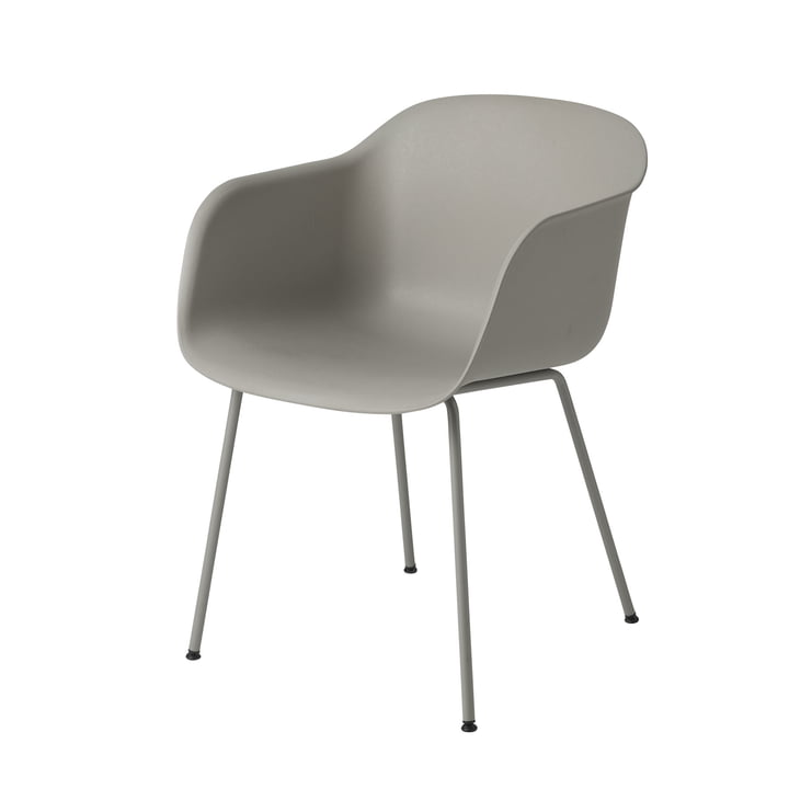 Fiber Chair Tube Base from Muuto in gray