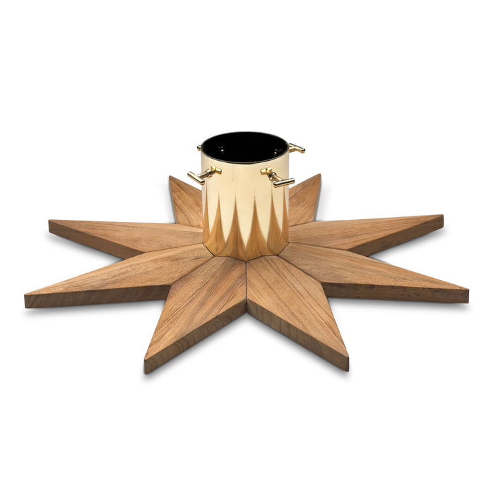 Stella Christmas tree stand from Skagerak in teak