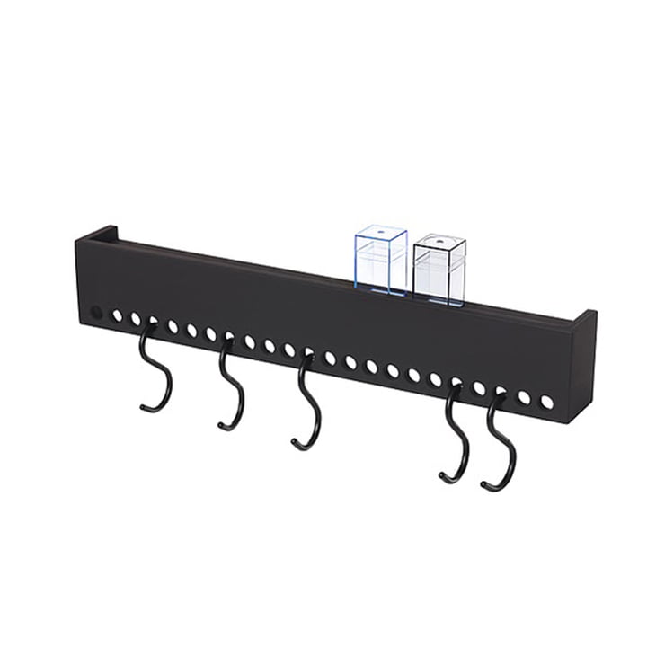 Nomess - So-Hooked Coat Rack, 60 cm, black