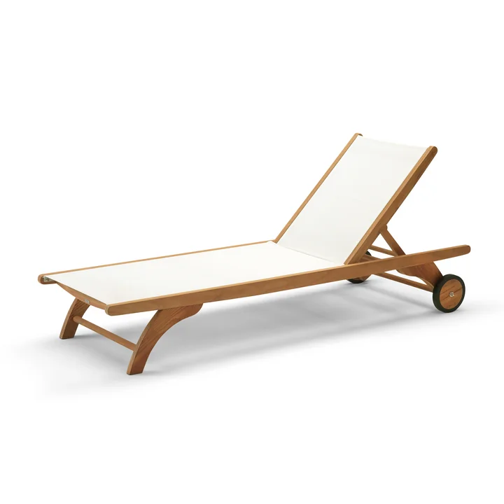 Columbus Sun Bed from Skagerak in teak / white