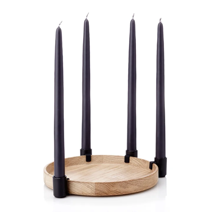 Applicata - Luna Candleholder, black