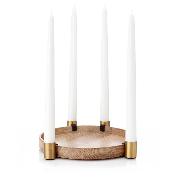 Applicata - Luna Candleholder, brass