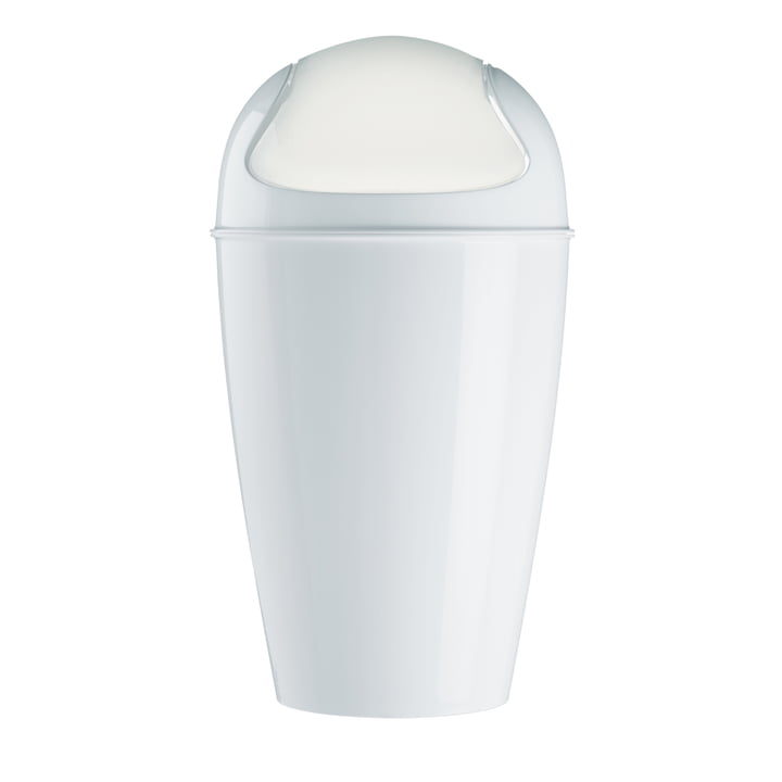 Koziol - DEL XL Dustbin with swinging lid, 30 l, white