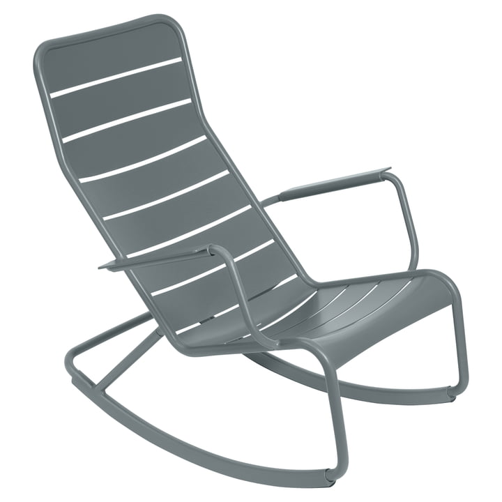 Luxembourg Rocking chair by Fermob in thundery grey