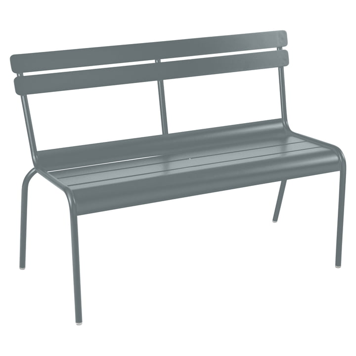 Luxembourg Bench stackable by Fermob in thunderstorm grey