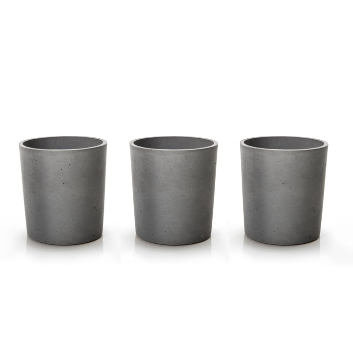 spicepot set of 3, concrete grey from urbanature