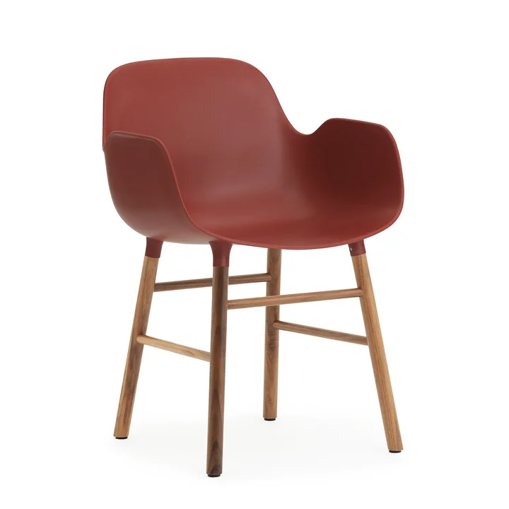 Normann Copenhagen - Form Armchair, red / walnut