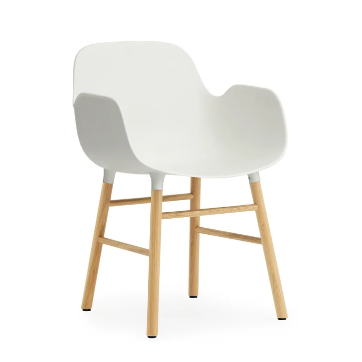 Normann Copenhagen - Form Armchair, white / oak
