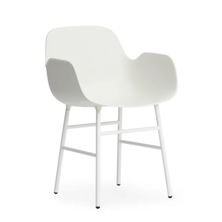 Normann Copenhagen - Form Armchair, Steel Legs, white
