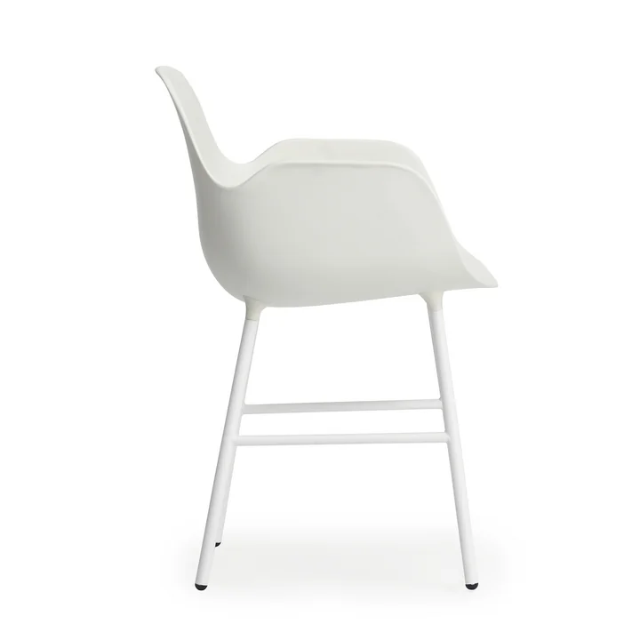 Normann Copenhagen - Form Armchair, Steel Legs, white