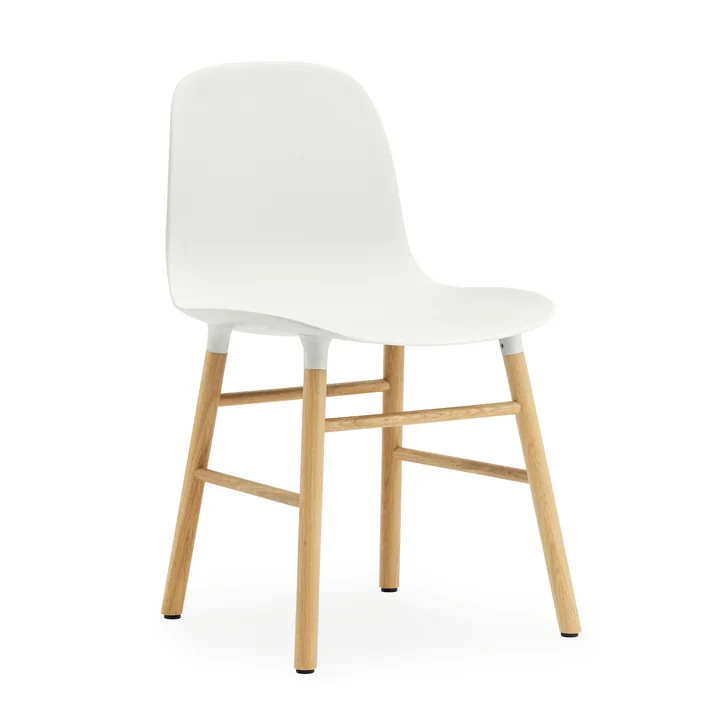 Normann Copenhagen - Form Chair, Wood Legs, oak / white