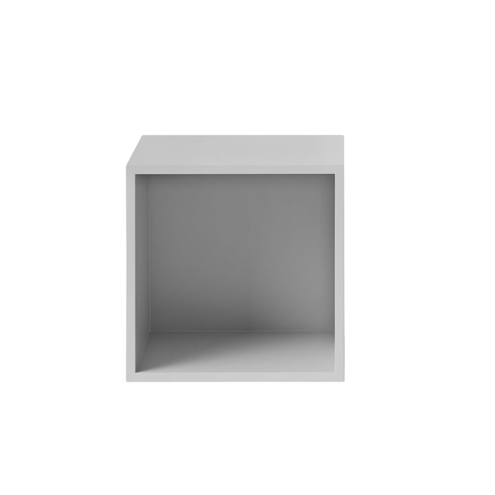 The Muuto - Stacked Shelf module with back panel, medium, light grey