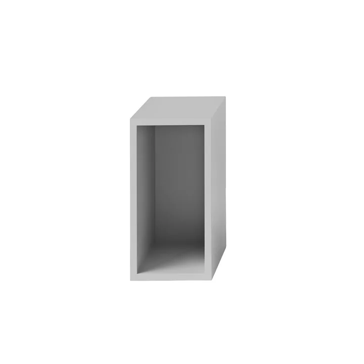 The Muuto - Stacked Shelf module with back panel, small, light grey