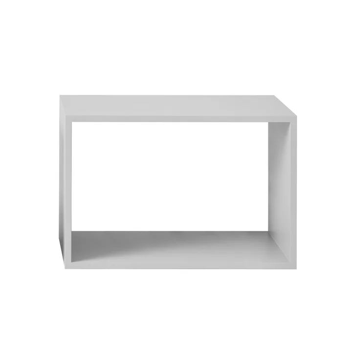 Muuto - Stacked Shelf module without rear panel, large, light grey