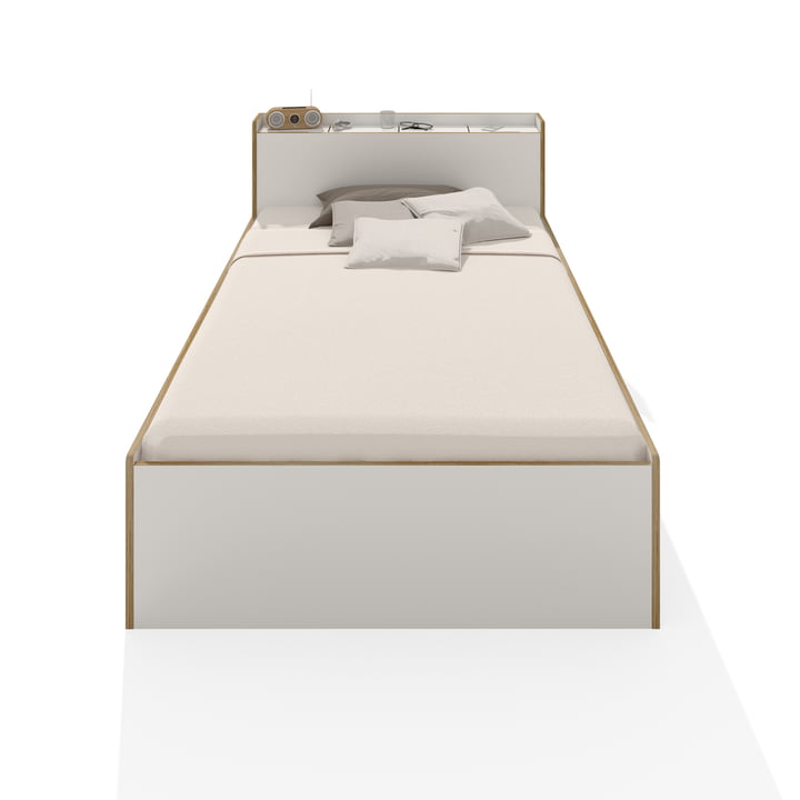 Nook Müller Möbelwerkstätten single bed in white