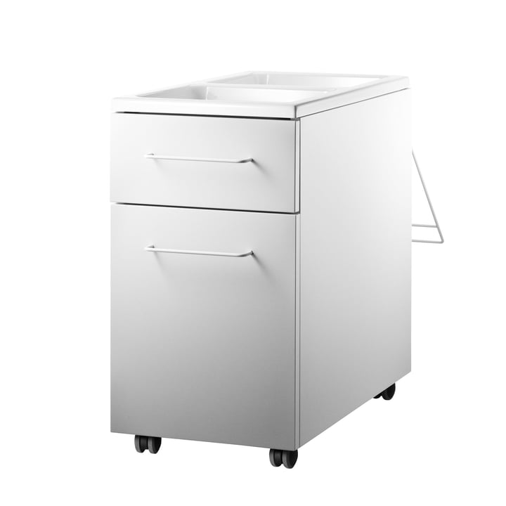 Works Drawer cabinet on wheels from String in white