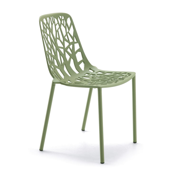 Forest Stacking chair ( Outdoor ) from Fast in sage green