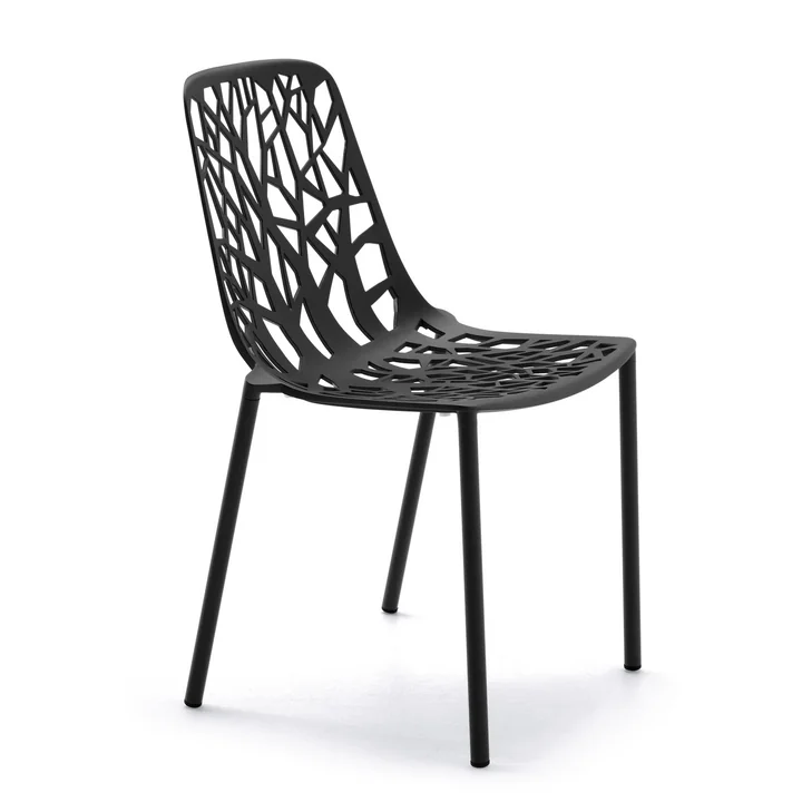 Forest Stacking chair ( Outdoor ) from Fast in black