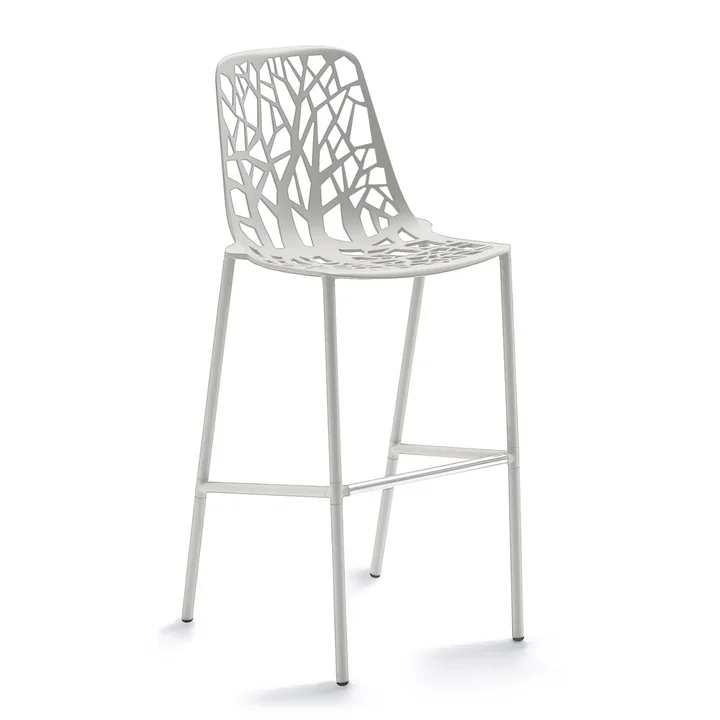 Forest Bar stool high with high backrest from Fast in white