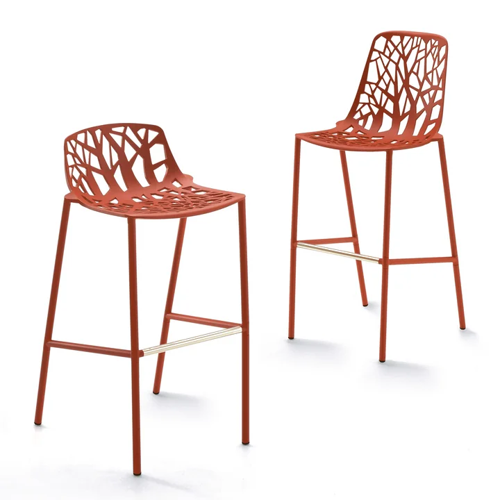 Forest Bar stool from Fast in coral