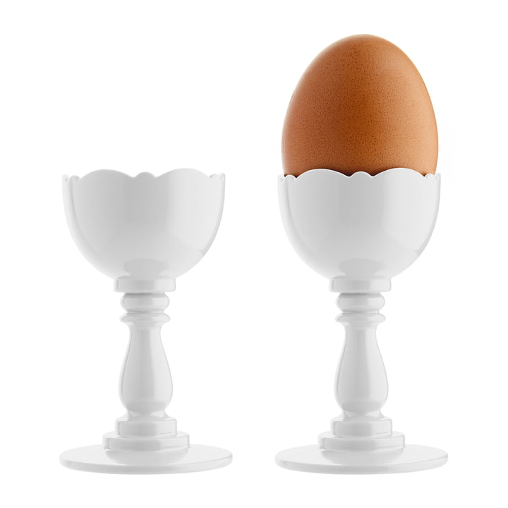 Stylish egg cup in white