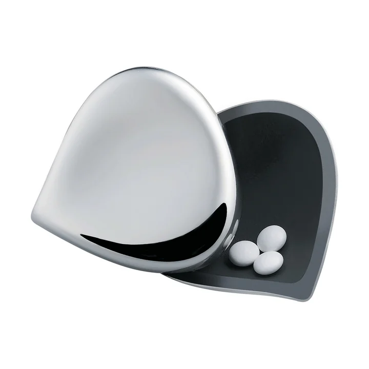 Chestnut pillbox, stainless steel by Alessi