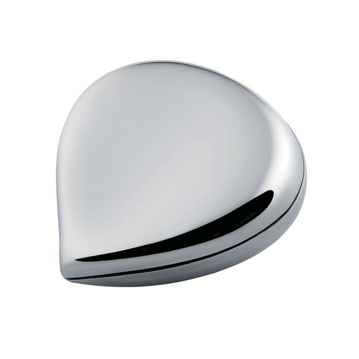 Chestnut pillbox, stainless steel by Alessi