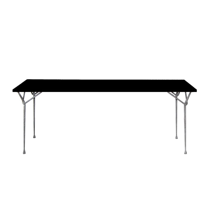 Magis - Officina dining table 200 cm, zinc-plated / black