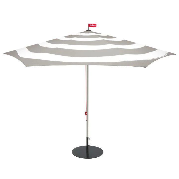 Stripesol parasol with stand from Fatboy in light gray