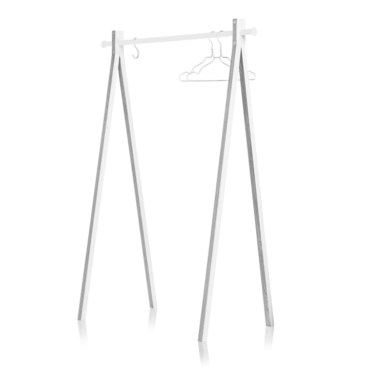 Nomess - Dress-Up Coat Rack, white / white, 120 cm