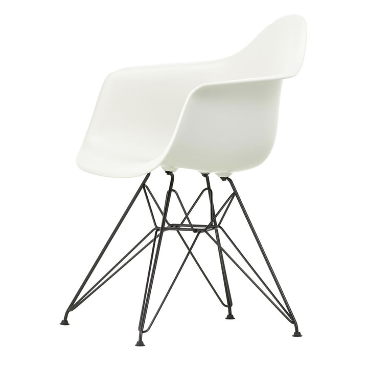 Eames Plastic Armchair DAR from Vitra in basic dark / white