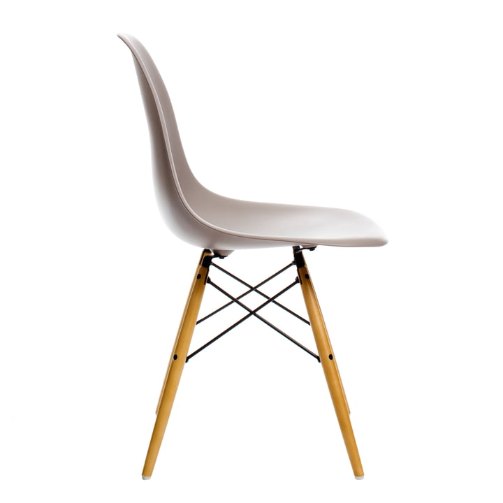 Vitra - Eames Plastic Side Chair DSW, yellowish maple / mauve grey