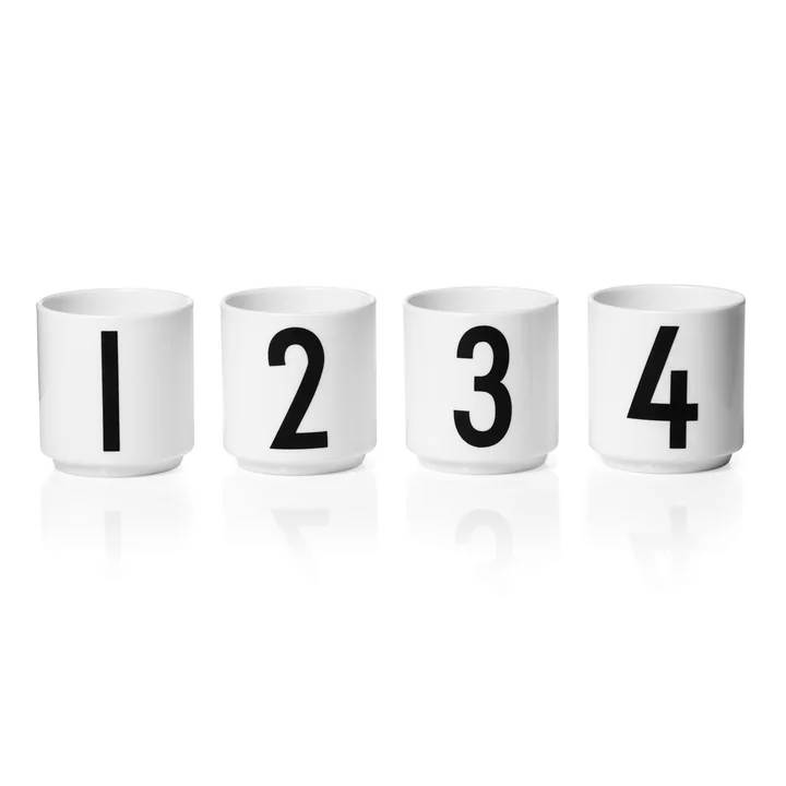 Design Letters - Porcelain mini mug (set of 4)