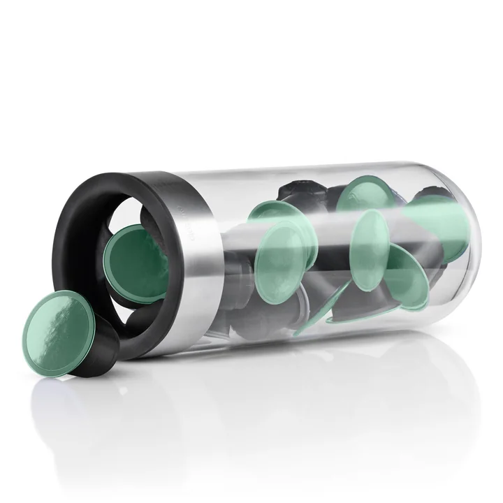 Eva Solo - Coffee Capsule Dispenser, horizontal with green capsules