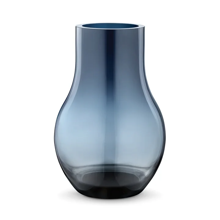   Cafu Vase M-size ★新品・未使用★ CAFU modern vase handmade in heavy blue glass | Georg Jensen